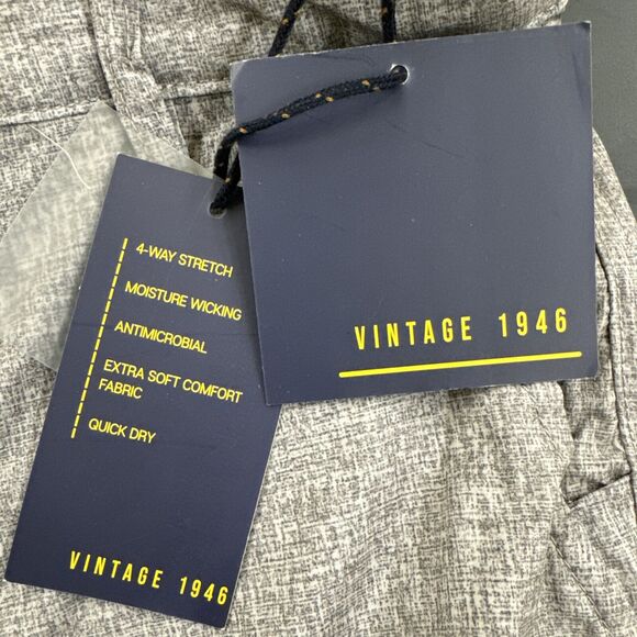 NWT Sz 30 Men’s Vintage 1946 Gray Shorts. Moisture Wick, Quick Dry. Pockets - Picture 4 of 5